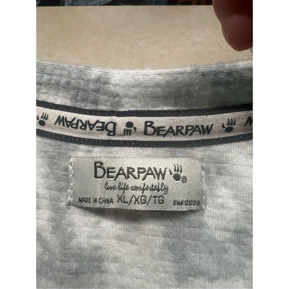 Bearpaw Soft Knit Pullover Gray/white Sz XL NWT - Picture 3 of 7